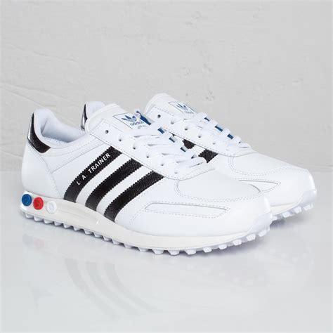 adidas la trainer black red white|Adidas la trainers men white.